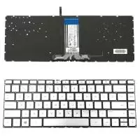 Клавиатура для ноутбука HP 14-AB, 14-AL, серебристая с подсветкой