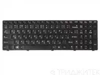 Клавиатура для ноутбука Lenovo Z570, B570, B590, V570, V580, V580c, Z575, черная с рамкой, горизонтальный Enter