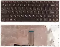 Клавиатура для ноутбука Lenovo IdeaPad B470, V470, черная с рамкой