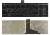 Клавиатура для ноутбука Toshiba Satellite L850, L875, L870, L855, черная c черной рамкой
