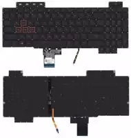 Клавиатура для ноутбука Asus Gaming FX504, черная с красной подсветкой