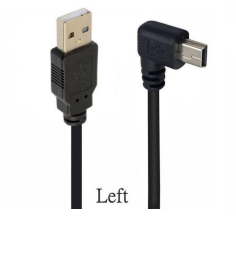 Кабель USB Type A на Mini USB угол влево 3 м