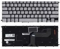 Клавиатура для ноутбука Dell Inspiron 14 7437, серебристая с подсветкой