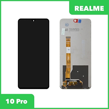 LCD дисплей для Realme 10 Pro (RMX3661) в сборе с тачскрином (черный)