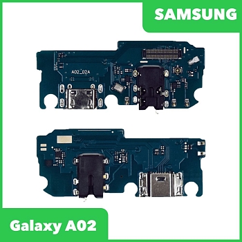 Шлейф, FLC для Samsung Galaxy A02 (A022F) плата системный разъем, микрофон