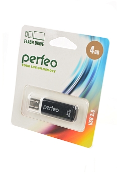 USB Flash накопитель Perfeo PF-C13B004 USB 4GB, черный