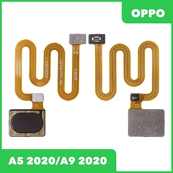 Шлейф для OPPO A5 (2020), A9 (2020) сканер отпечатка пальцев (черный)