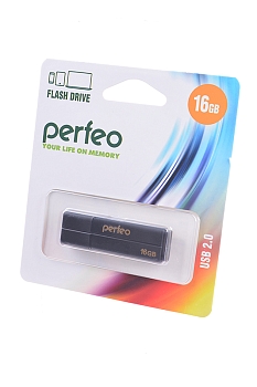 USB Flash накопитель Perfeo PF-C01G2B016 USB 16GB, черный