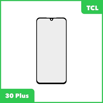 Стекло + OCA плёнка для переклейки TCL 30 Plus (черный)