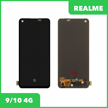 LCD дисплей для Realme 9, 10 4G (RMX3521, RMX3630) с тачскрином (черный) 100% оригинал