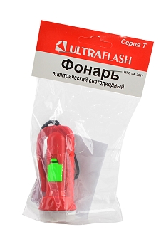 Фонарь ULTRAFLASH 920-TH 1LED (красный) BL1