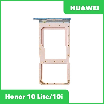 Держатель (лоток) SIM-карты для Huawei Honor 10i, Honor 10 Lite, синий