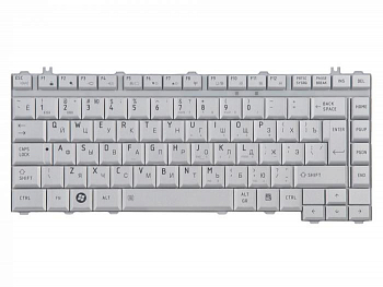 Клавиатура для ноутбука Toshiba Satellite A200, A210, A300, M300, L300, M500, M505 серебристая