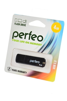 USB Flash накопитель Perfeo PF-C05B004 USB 4GB, черный