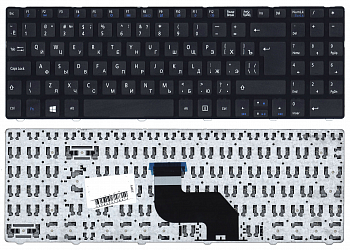Клавиатура для ноутбука MSI CR640, CX640 черная c рамкой, большой (вертикальный) Enter