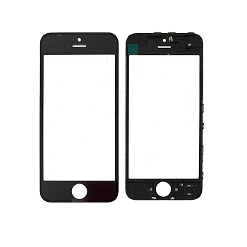 Стекло+рамка+клей OCA для iPhone 5 (черный)
