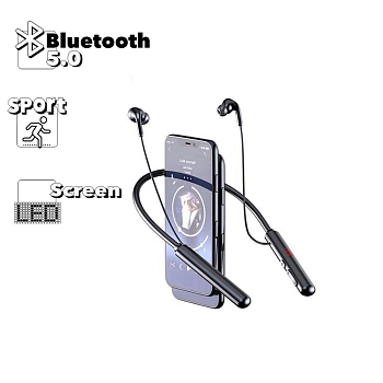 Bluetooth гарнитура Earldom ET-BH50 Wireless Hanging Headphone вставная, черная