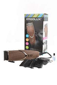 Машинка ERGOLUX ELX-HC02-C10 для стрижки волос, коричневое дерево