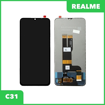 LCD дисплей для Realme C31 в сборе с тачскрином (черный)