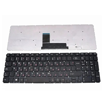 Клавиатура для ноутбука Toshiba Satellite L50-B, L50D-B, L55DT-B, S50-B, C50-B, черная, без рамки, большой Enter