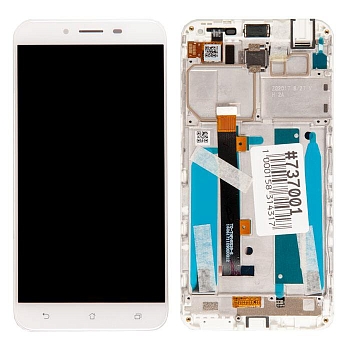 Модуль с рамкой крепления для Asus ZenFone 3 Max ZC553KL белые, новые (оригинал)