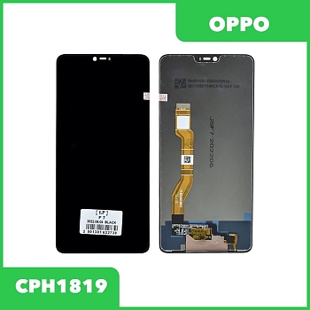 LCD Дисплей для Oppo F7 в сборе с тачскрином, черный