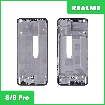 Рамка дисплея для Realme 8, 8 Pro (черный)
