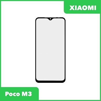 Стекло для переклейки дисплея Xiaomi Poco M3, черный