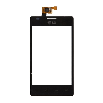 Сенсорное стекло (тачскрин) для LG Optimus L5 Dual E615, черный