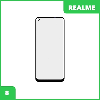 Стекло для переклейки дисплея Realme 8, черный