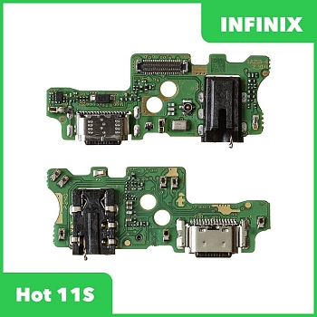 Разъем зарядки для телефона Infinix Hot 11S с разъемом гарнитуры и микрофоном