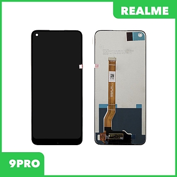 LCD дисплей для Realme 9 Pro в сборе с тачскрином, черный (оригинал)