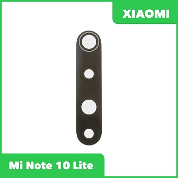 Стекло задней камеры для Xiaomi Mi Note 10 Lite (M2002F4LG) (без рамки) (черный)