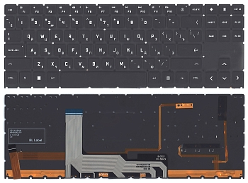 Клавиатура для ноутбука HP Omen 7 16-B черная с подсветкой (AMD версия)