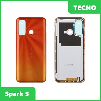 Задняя крышка для Tecno Spark 5 (оранжевый)