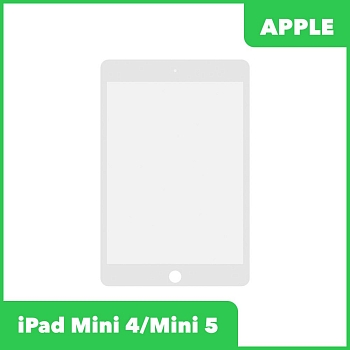 Стекло + OCA пленка для переклейки Apple iPad Mini 4, Mini 5, белый