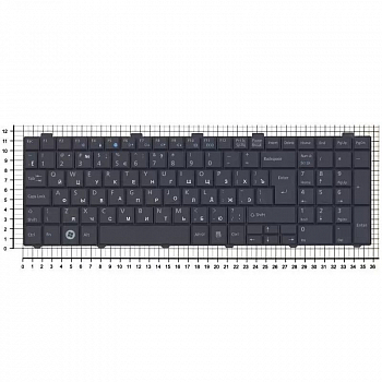 Клавиатура для ноутбука Fujitsu Lifebook AH530, AH531, NH751, черная