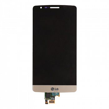 LCD Дисплей для LG Optimus G3s (D724, D725) с тачскрином, золотой