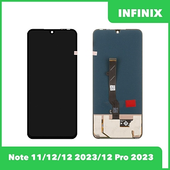 Дисплей (экран в сборе) для телефона Infinix Note 11, 12, 12 2023, 12 Pro 2023, 100% оригинал (черный)