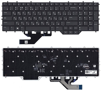 Клавиатура для ноутбука Dell Alienware Area 51m R2, M17 R2, M17 R3, черная