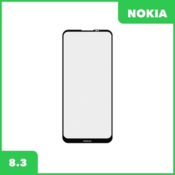 Стекло + OCA пленка для переклейки Nokia 8.3 (TA-1243), черный