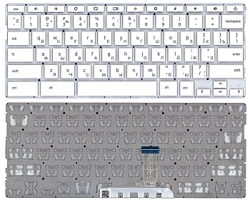 Клавиатура для ноутбука HP ChromeBook 14A-NA, белая