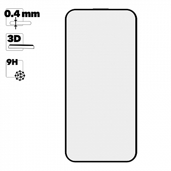 Защитное стекло REMAX GL-86 на дисплей Apple iPhone 15 Pro Max черная рамка