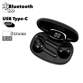 TWS Bluetooth гарнитура Earldom Wireless Earbuds ET-BH49 с зарядным боксом, черные