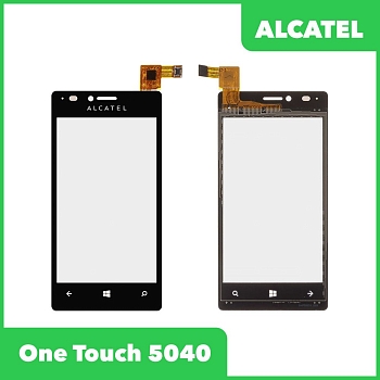 Сенсорное стекло (тачскрин) для Alcatel OT5040, черный