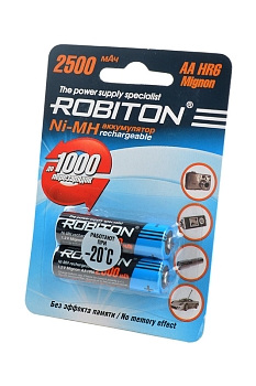 Аккумулятор Robiton 2500MHAA-2 BL2, 1 шт