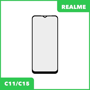 Стекло для переклейки дисплея Realme C11, черный