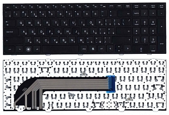 Клавиатура для ноутбука HP ProBook 4540S, 4545S, черная с черной рамкой