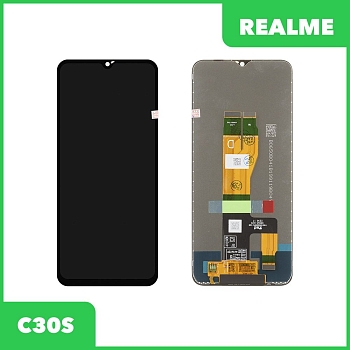 LCD дисплей для Realme C30S (RMX3690) с тачскрином (черный) 100% оригинал