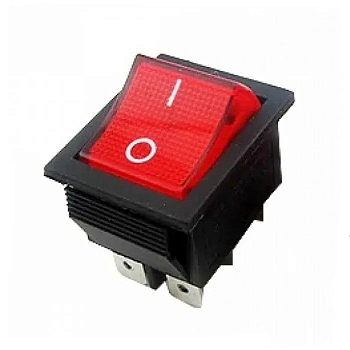 Выключатель, для водонагревателей, одноклавишный широкий с красной индикаторной лампой, 16А, 250В